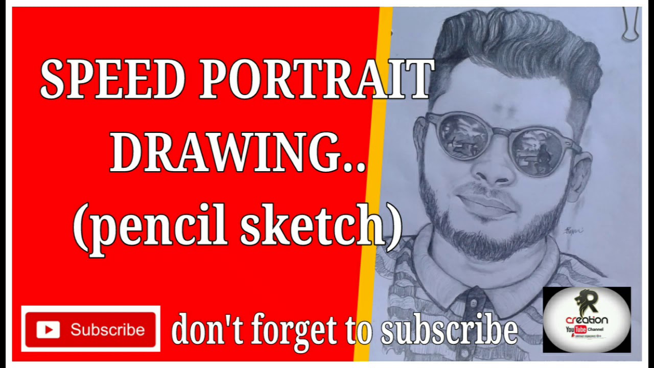 #pencil sketch  Speed portrait drawing art works by Mmm. Rizwan
