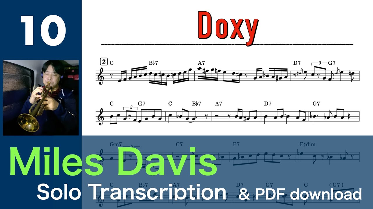 Doxy (Miles Davis) Solo Transcription #10
