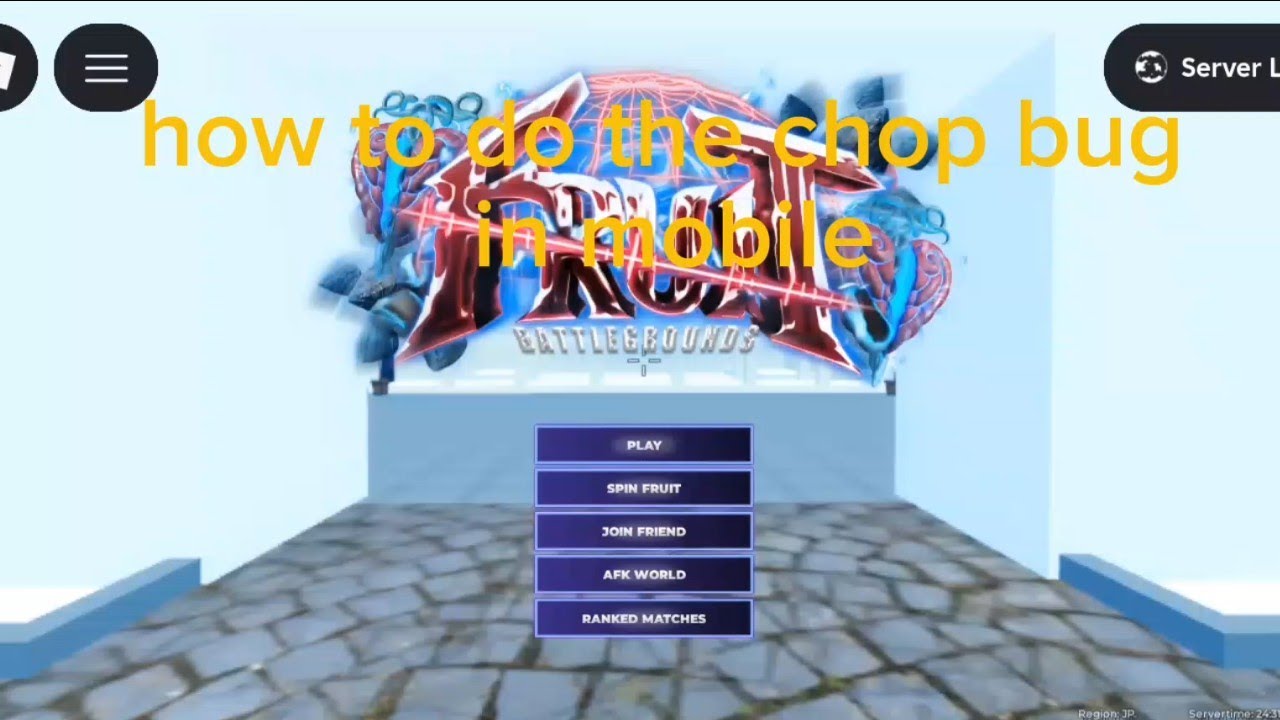 How to do the chop bug method in fruit battlegrounds | fastest way to level up!