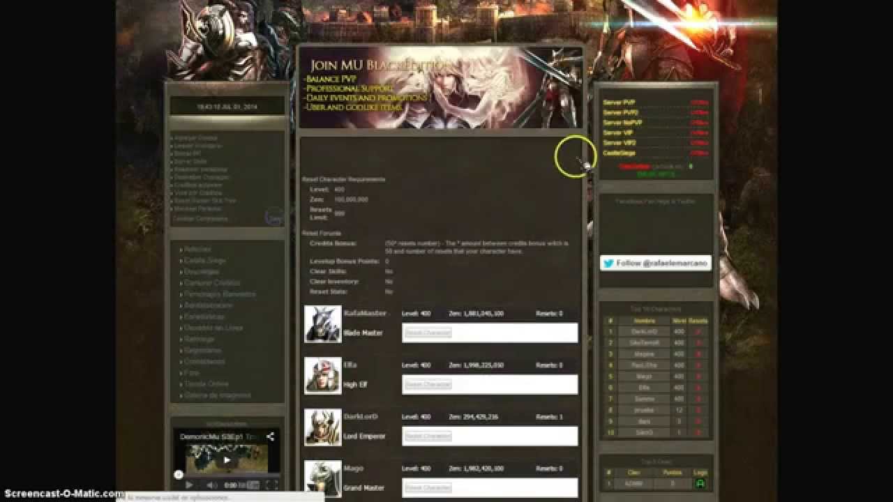 Template Demonic - MU Core 1.0.8