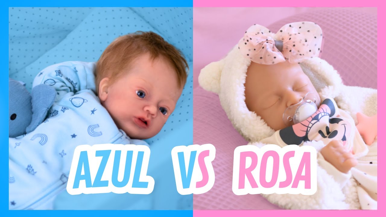 ROSA 🩷 VS AZUL 💙 RUTINA de GEMELOS BEBÉS REBORN Silicona