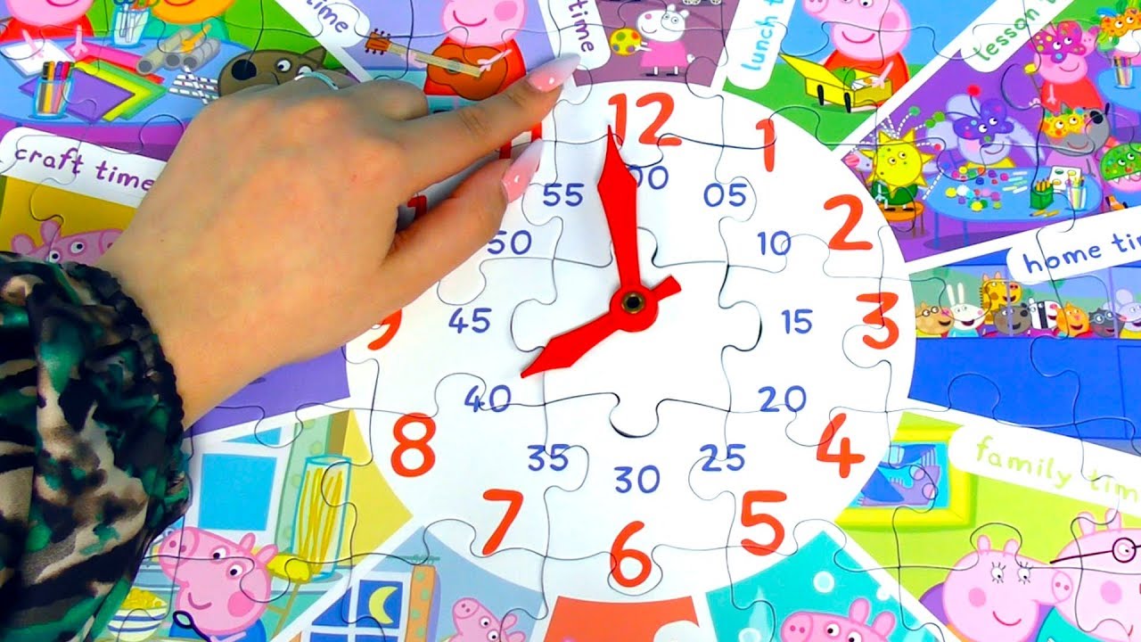 Tell the Time with Learn Puzzle Clock Unbox for kids