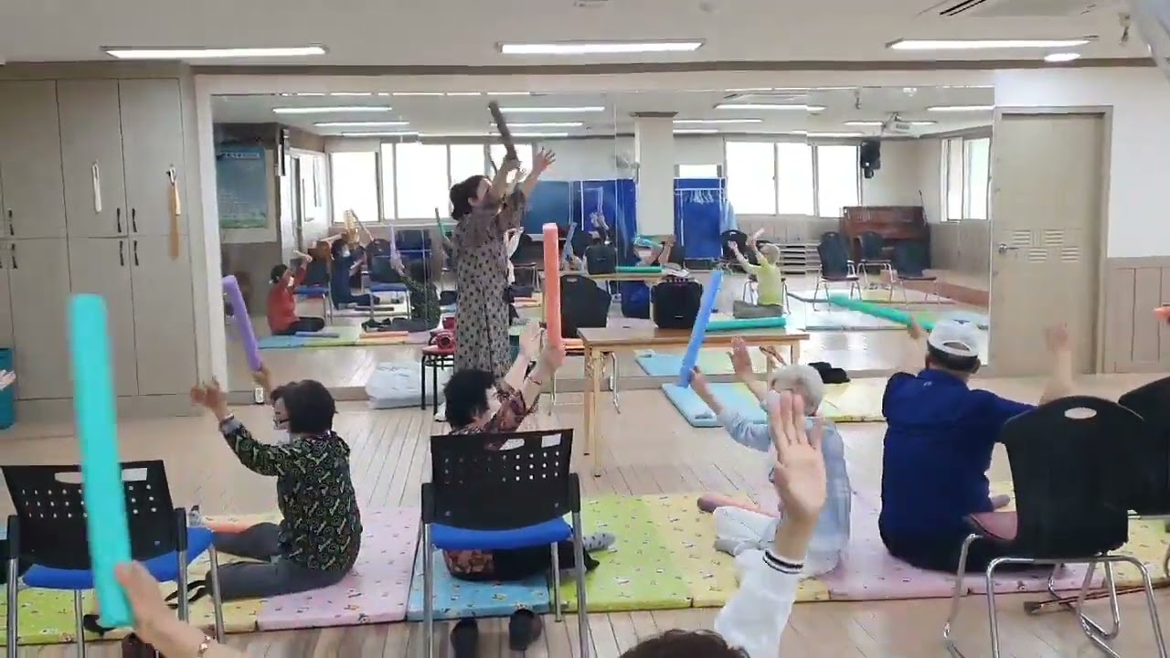 노들강변  백업봉 주고 받고 뇌인지체조