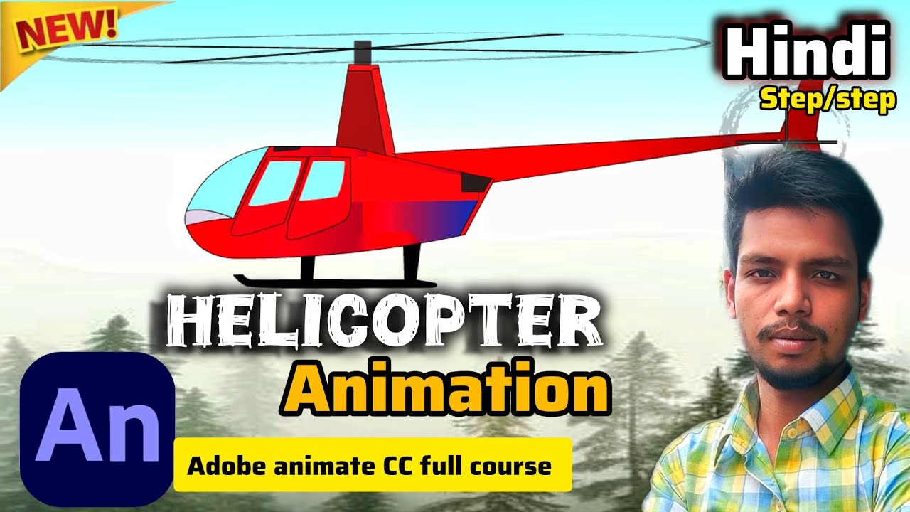 How to create helicopter animation Adobe Animate CC  full Hindi 😱😱💯💯
