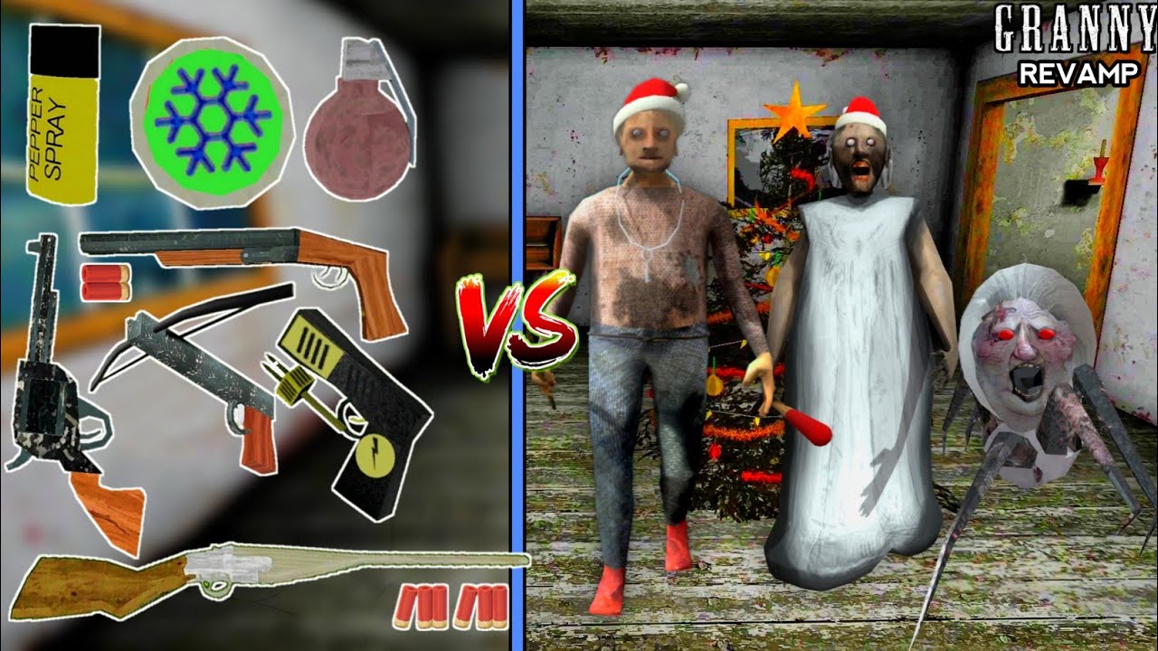 Weapons VS Granny Family..😂| الأسلحة ضد عائلة جراني
