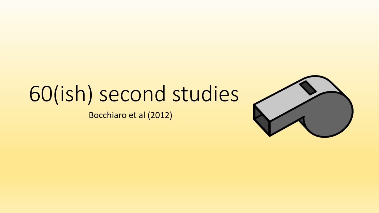 60 (ish) Second Studies - Bocchiaro et al (2012) - OCR A Level Psychology Component 2 Revision
