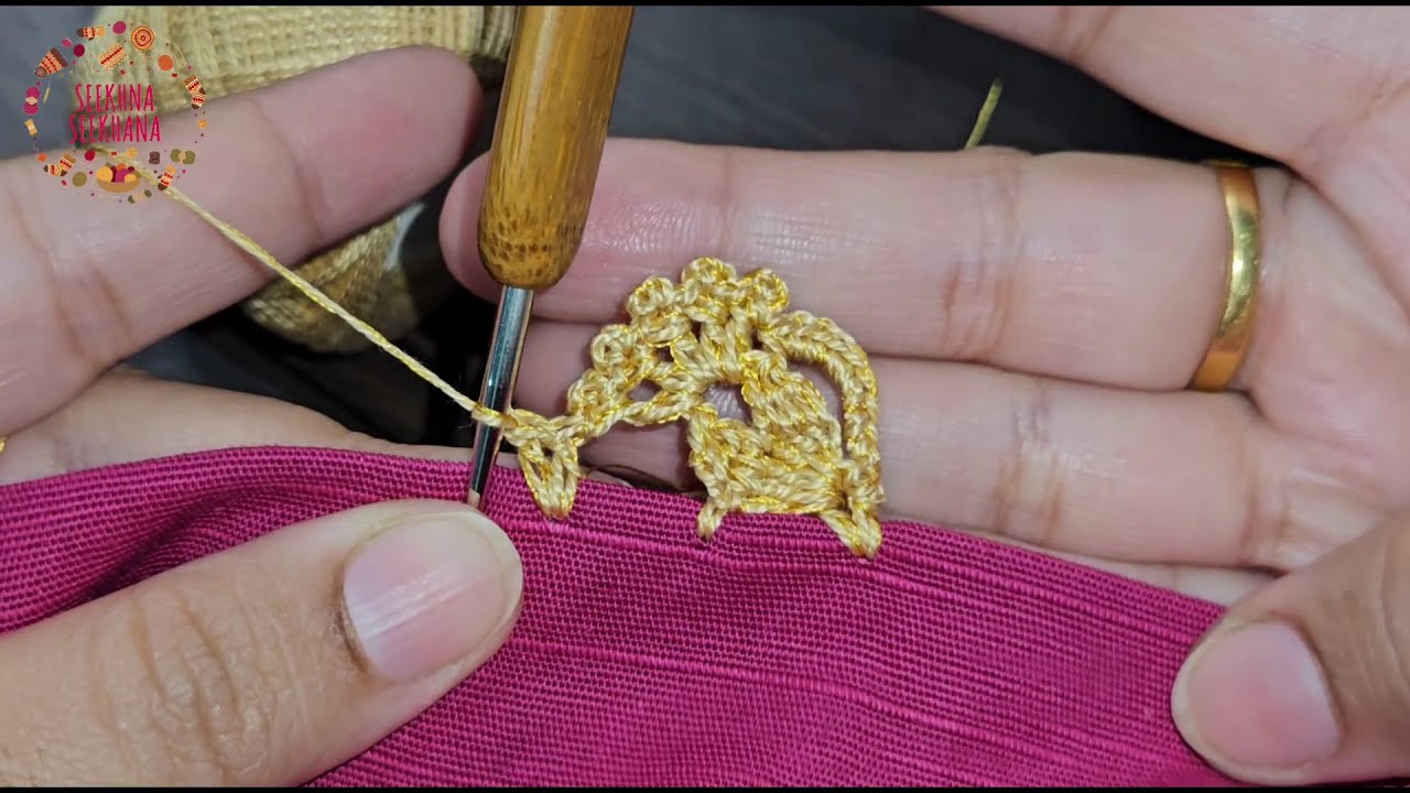 My most favourite and beautiful crochet lace design 😍/Crochet dupatta edges for beginners/Qureshia
