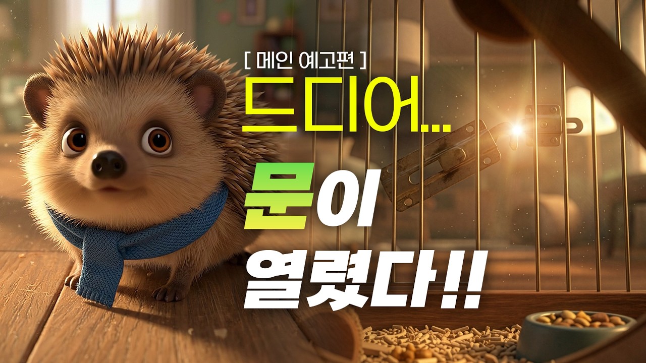 어느 날 갑자기 고슴도치 집 문이 열린다면? 🦔 고슴이의 생애 첫 거실 탐험기! (메인 예고편)