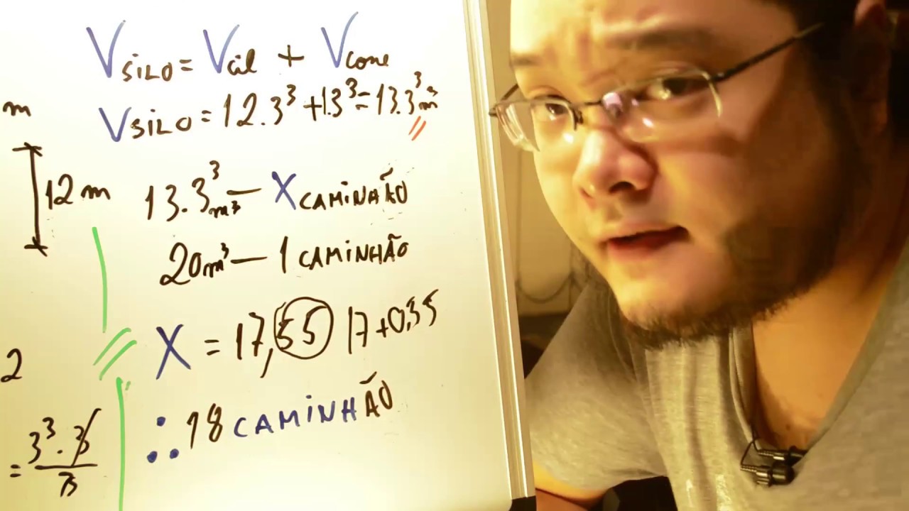 ENEM 2016 - Matem&aacute;tica 175 - Volume Cilindro e Cone - segundo dia amarela - Aulas A+ Resolve