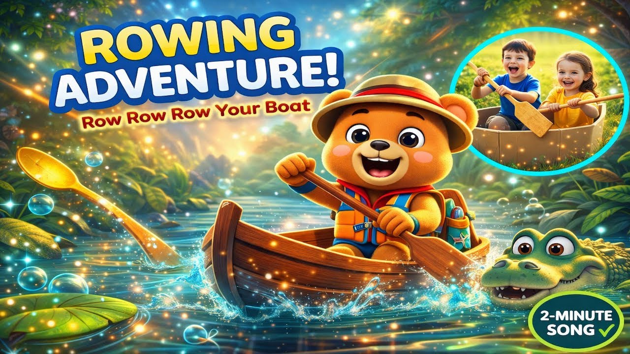 Row Your Boat 🚣‍♀️ | Can You Spot the Animals? | Teddy Eddy Songs