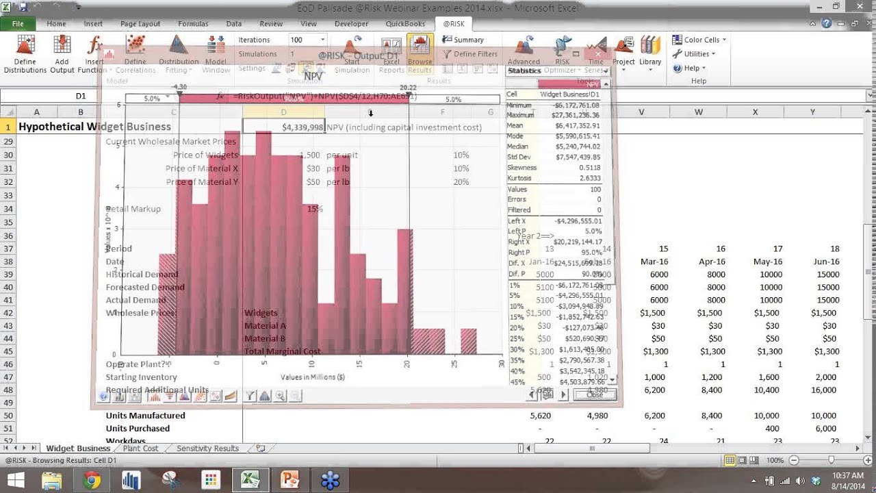 WEBCAST: Business Forecasting and Simulation using @RISK and the DecisionTools Suite Part2
