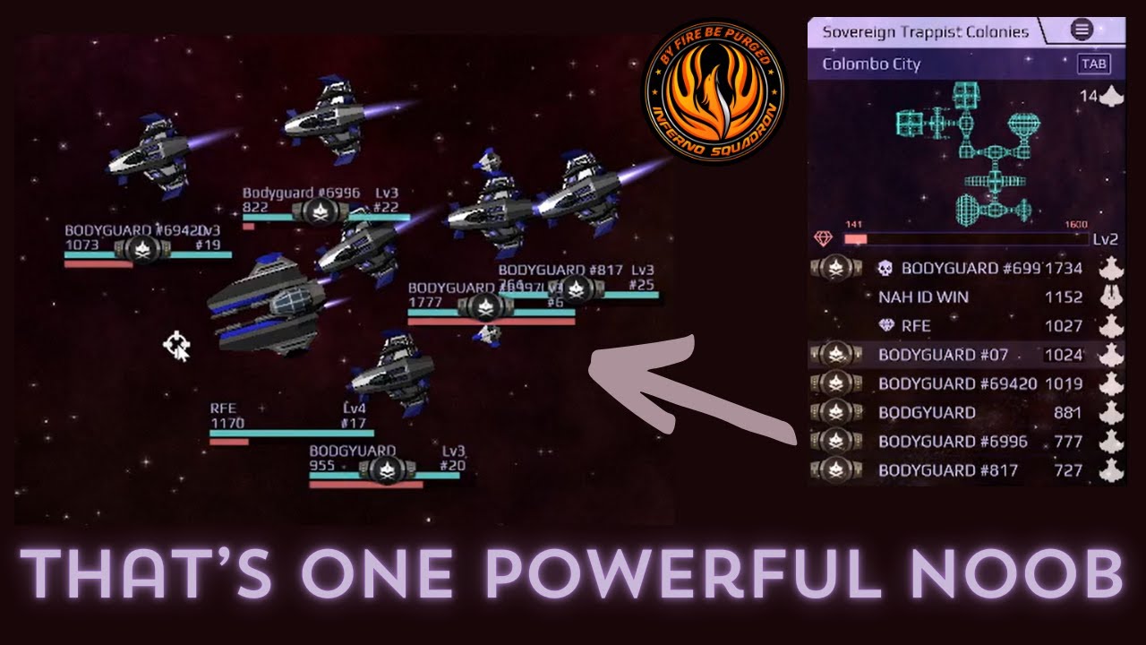Confusing a noob with 8 bodyguards in Starblast.io