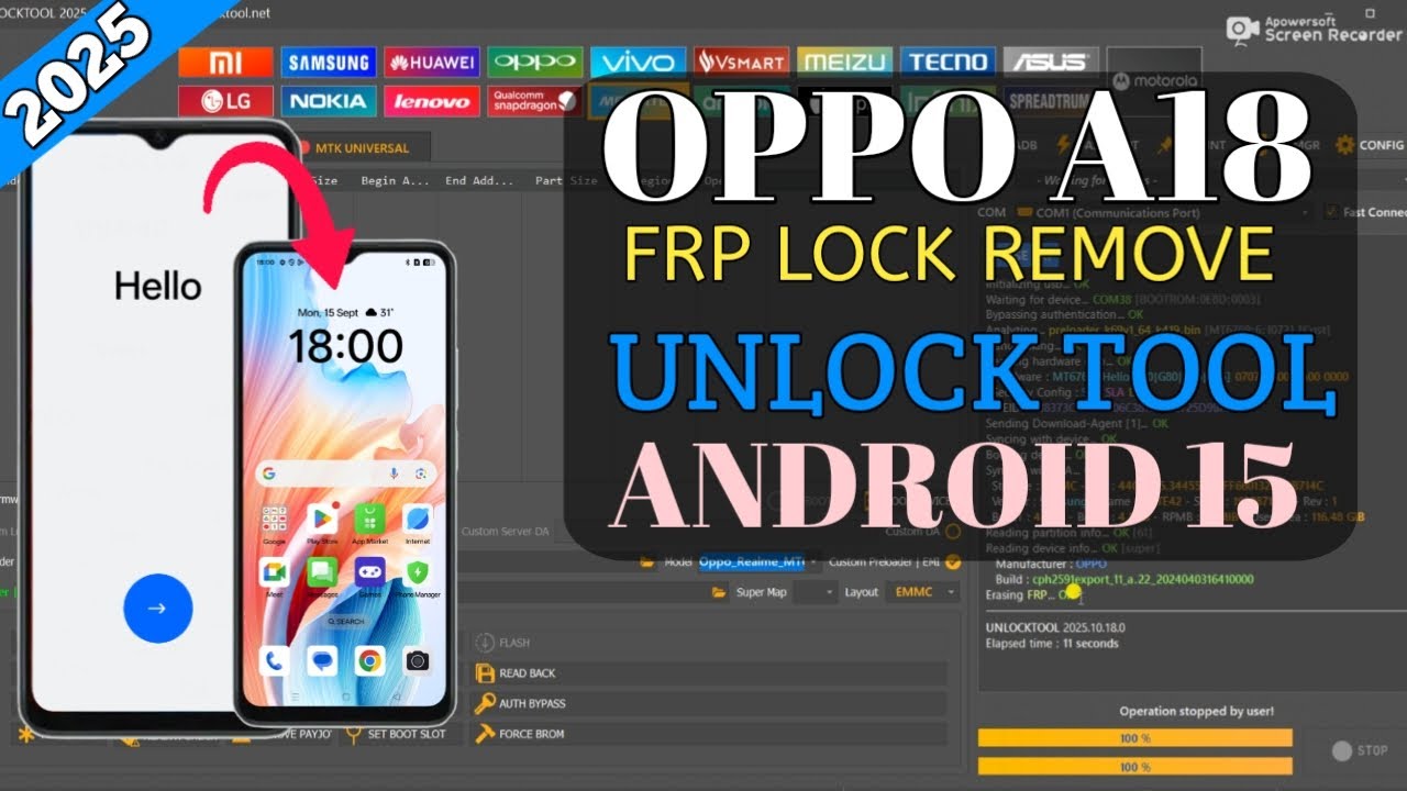 OPPO A18 (CPH2591) FRP Reset Android 15 Unlock Tool ll Latest Version 2025