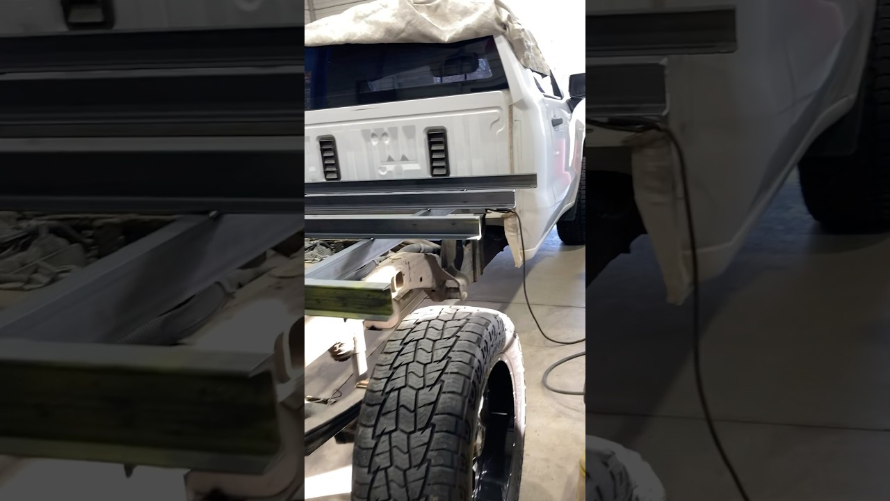 Chevrolet Silverado 1500 flatbed build part 1 #silverado #flatbed #welding #fabrication #truckbed