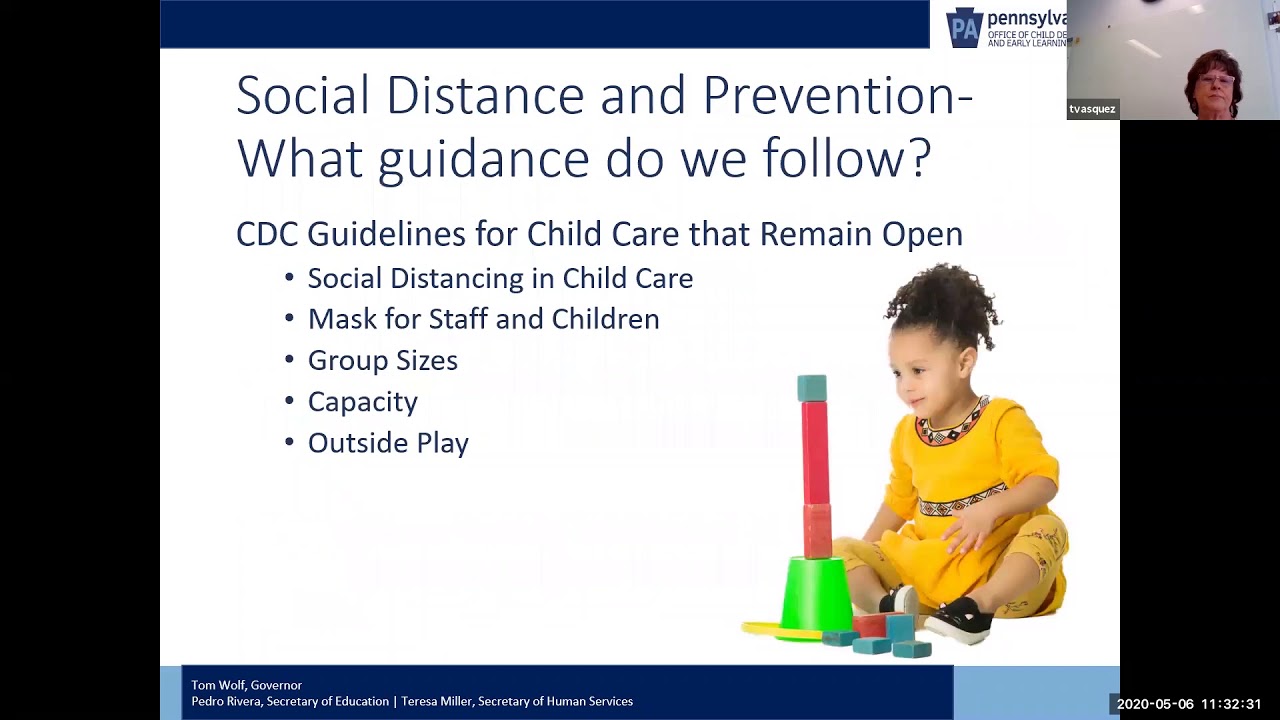 Child Care During COVID-19 and Reopening Child Care, May 6, 2020