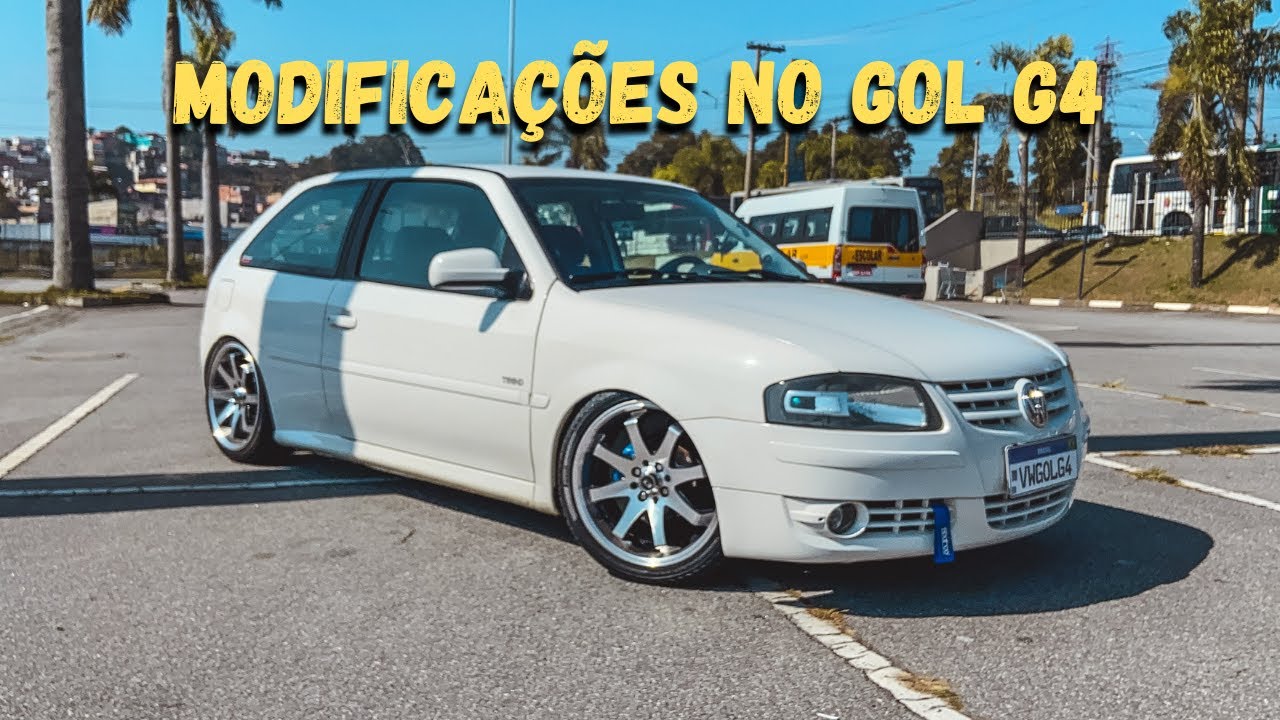 UM POUCO DAS MODIFICAÇÕES | VW GOL G4 SUSPENSÃO A AR E RODA 17
