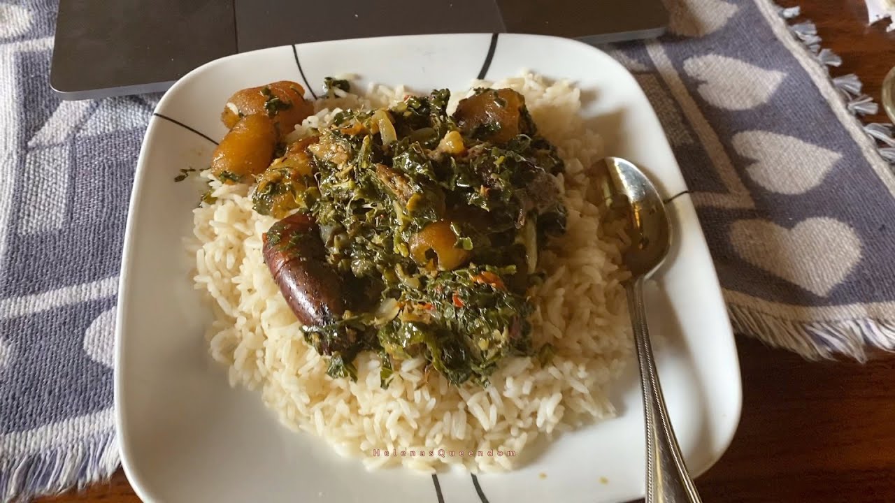 QUEENDOM COOKS: COLLARD GREENS WITH RICE | LIBERIA 2022 | HelenasQueendom