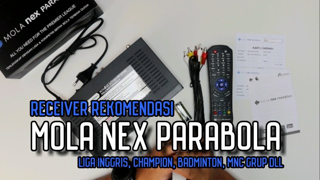 Mola Nex Parabola Hitam AVS+ MPEG5 HEVC  Receiver Rekomendasi MNC Grup, Liga Inggris, Champion Dll