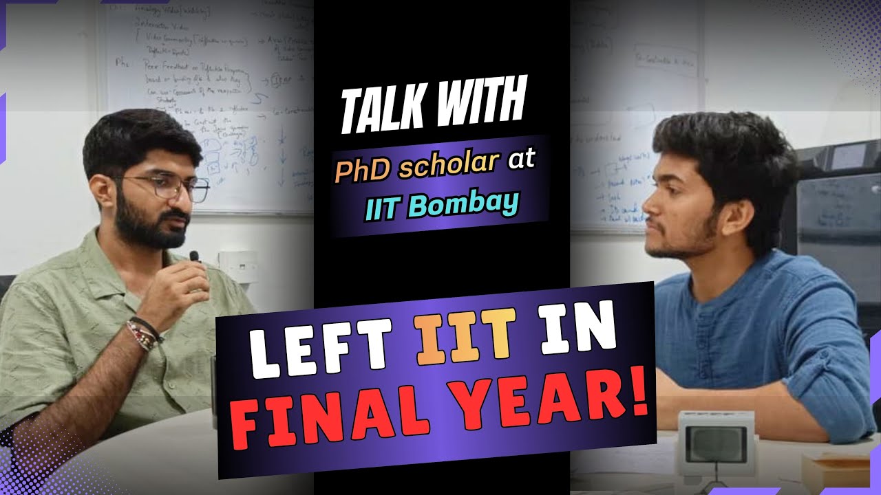 Quit IIT in his final year | PhD scholar at IIT Bombay | Samarth Kashyap #iit