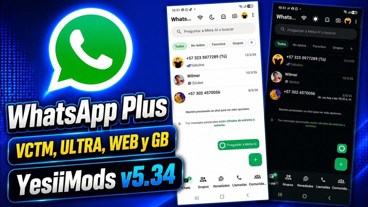 Nuevo✅ WhatsApp Plus de YesiiMods... Todas las Versiones!!