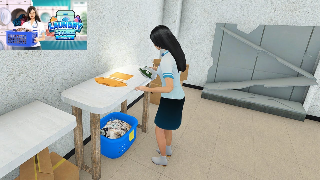 AKU TAMBAH KARYAWAN SETRIKA DAN BELI MESIN LAUNDRY OTOMATIS! Laundry Store Simulator GAMEPLAY #2