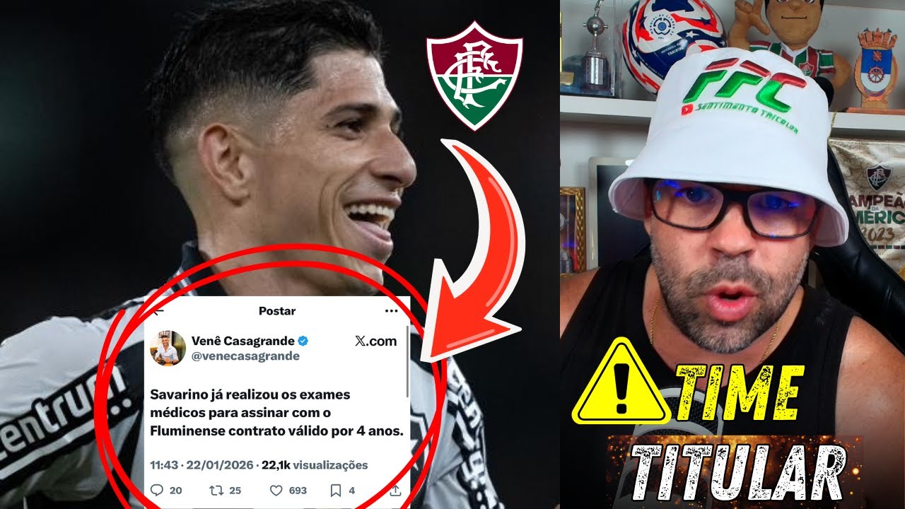 🔴 SAVARINO JÁ REALIZOU EXAMES MÉDICOS | TIME TITULAR DO FLUMINENSE PARA ENFRENTAR O NOVA IGUAÇU