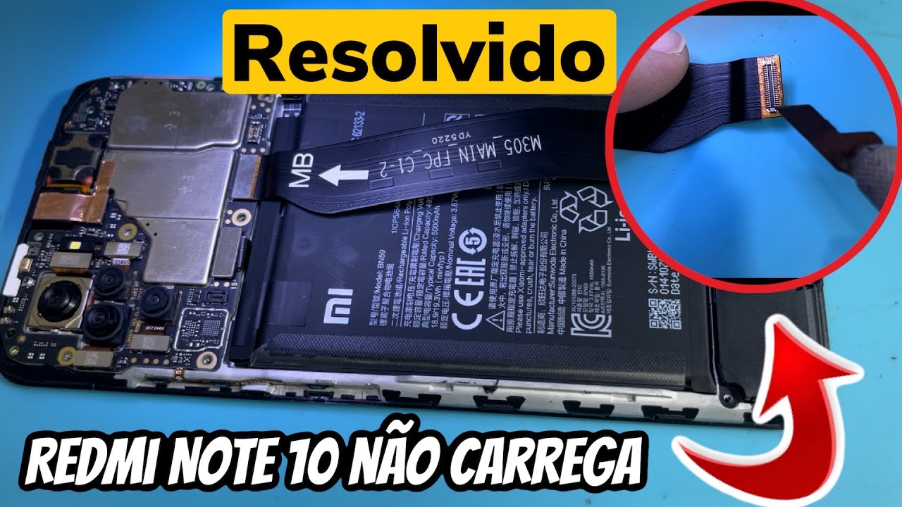 Xiaomi Redmi Note 10 Parou de carregar do nada | Como resolver passo a passo