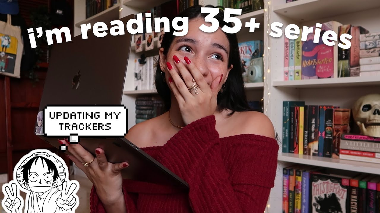all the book series i'm currently reading + updating my reading trackers 📚💻