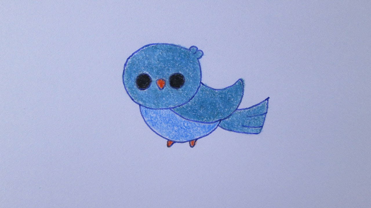Como desenhar um passarinho muito fofo