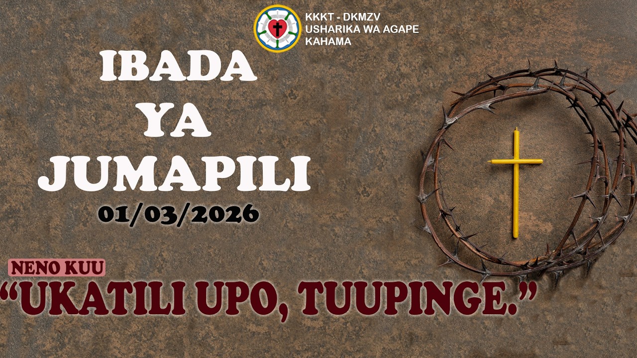 🔴LIVE   IBADA YA JUMAPILI 01/03/2026. UKATILI UPO TUUPINGE