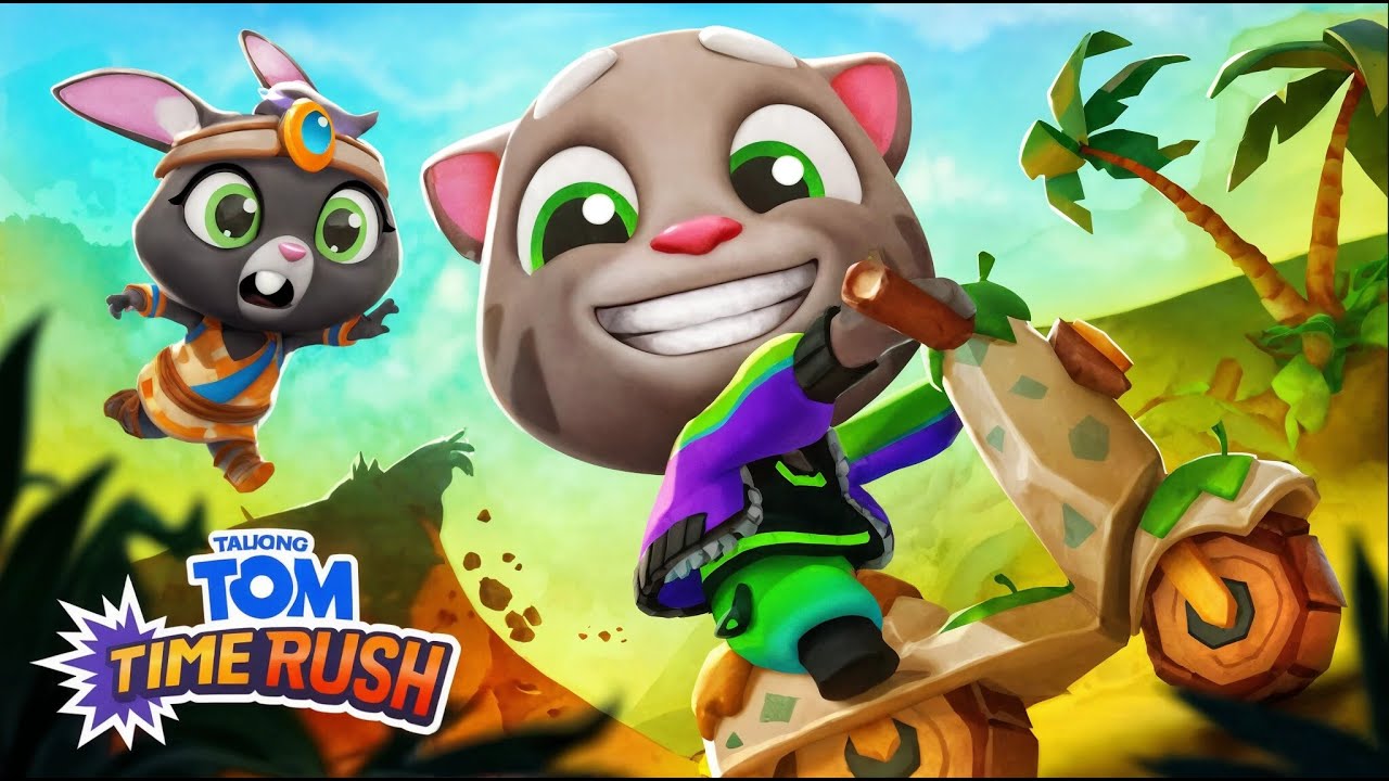 PLAY GAME! THREE 🎮🏃💨🚀 Talking Tom Time Rush [ Gameplay] – Run with Tom, Angela, Hank, Ben & Ginger!