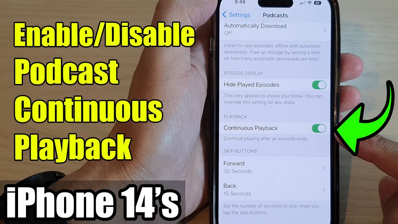 iPhone 14/14 Pro Max: How to Enable/Disable Podcast Continuous Playback