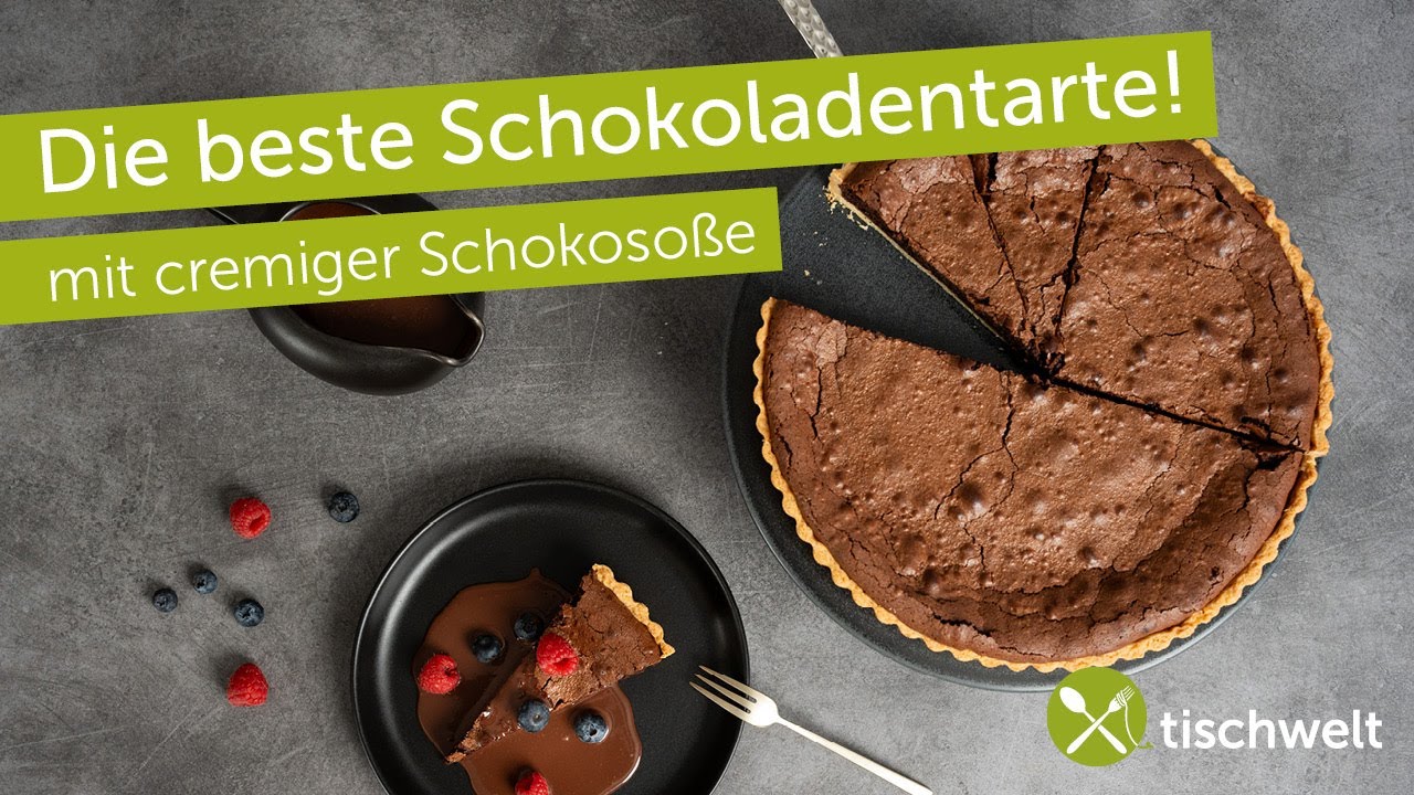 Unwiderstehliche Schokoladentarte mit cremiger Schokoso&szlig;e | Rezept