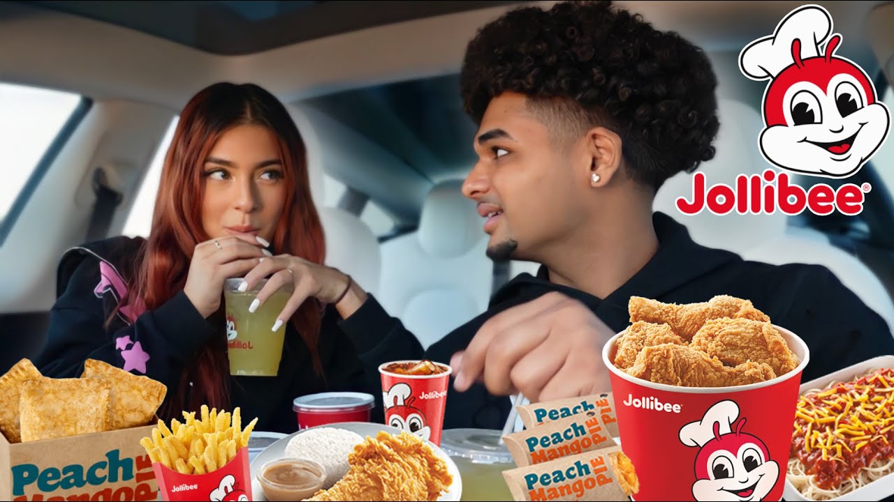Americans Try JOLLIBEE for the First Time! (Chickenjoy, Aloha Yum Burger, Jolly Spaghetti)