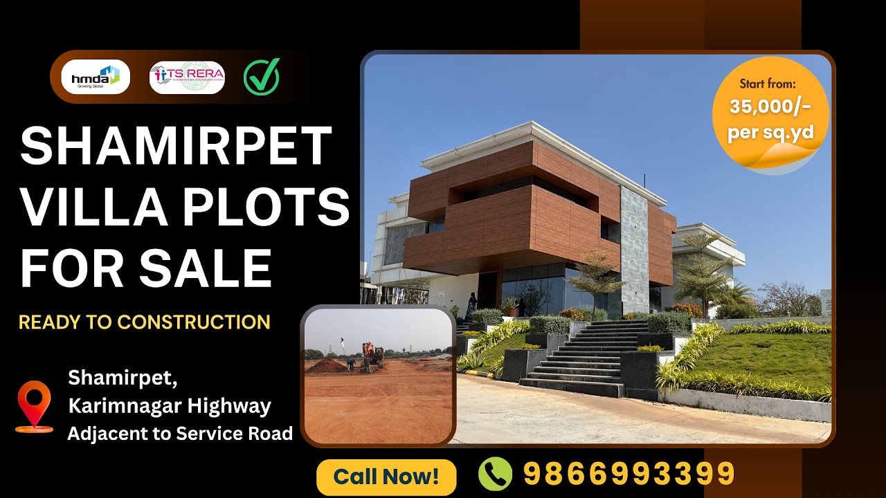 Premium Open Villa Plots for Sale in Shamirpet | HMDA Approved Plots Near ORR Hyderabad