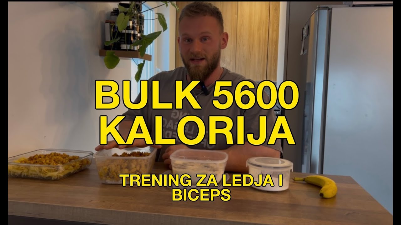 Hardcore Bulk Od 5600 Kalorija i 800g Hidrata I Trening Za Ledja i Biceps