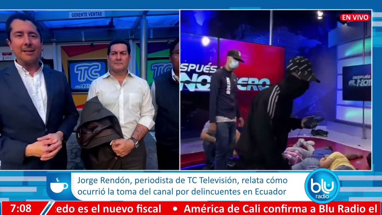 Impresionante relato de periodista de Ecuador que vivió toma de canal de televisión por delincuentes