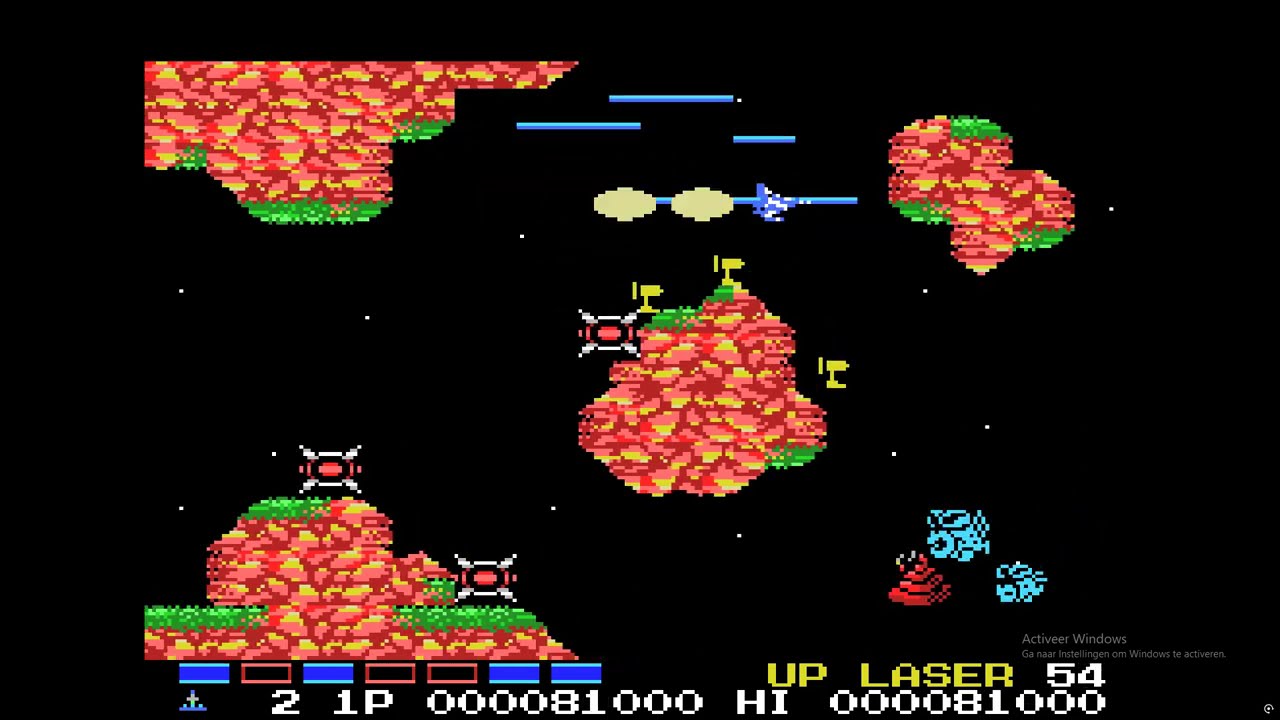 Parodius (MSX) (English Patched) No slowdown Walkthrough