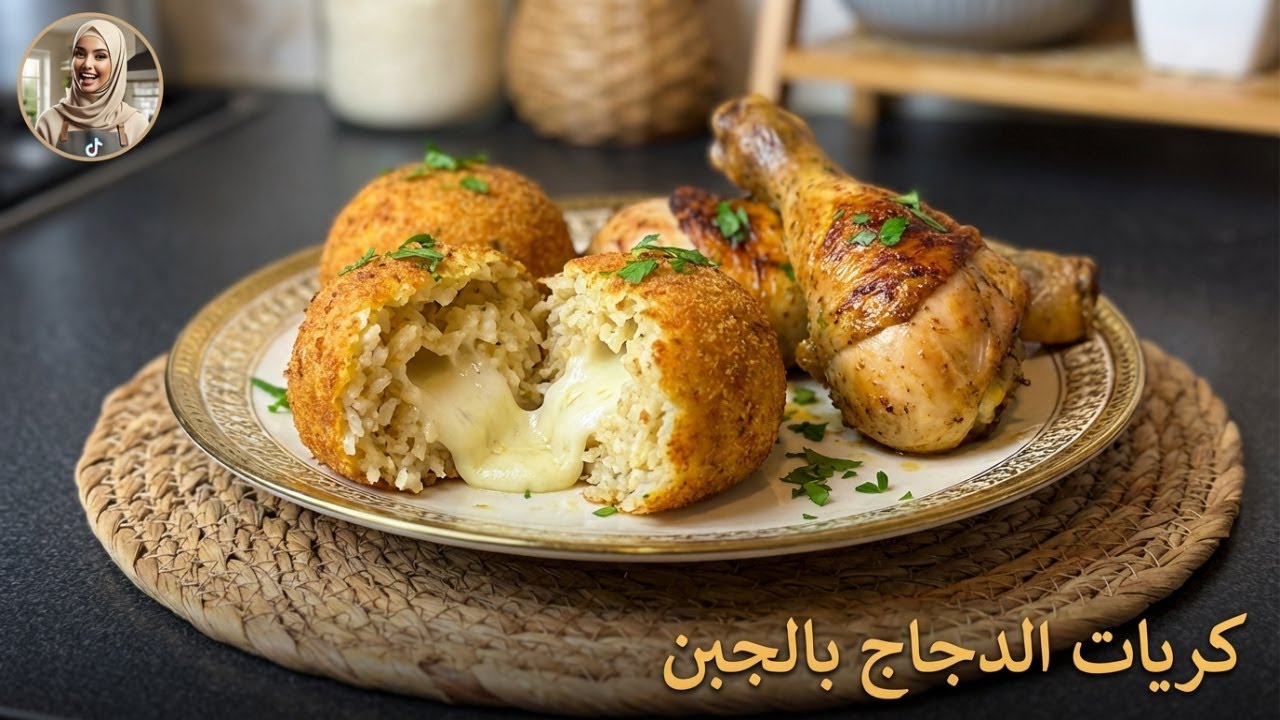 كريات الدجاج بالأرز محشي بالجبن