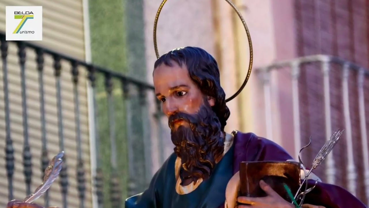 La procesión de San Marcos Evangelista. Patrón de Cuevas de San Marcos. (Málaga)