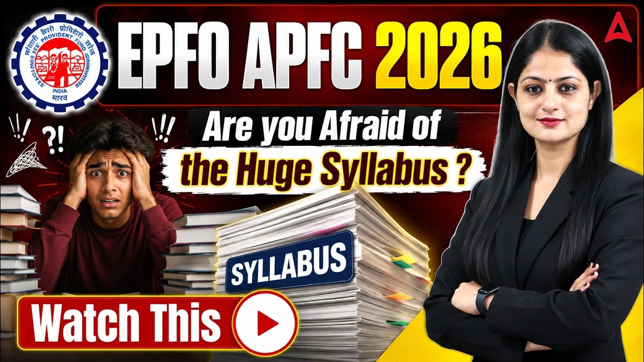 EPFO APFC Notification 2026 | Are you Afraid of the Huge Syllabus? | By Pinky Yadav