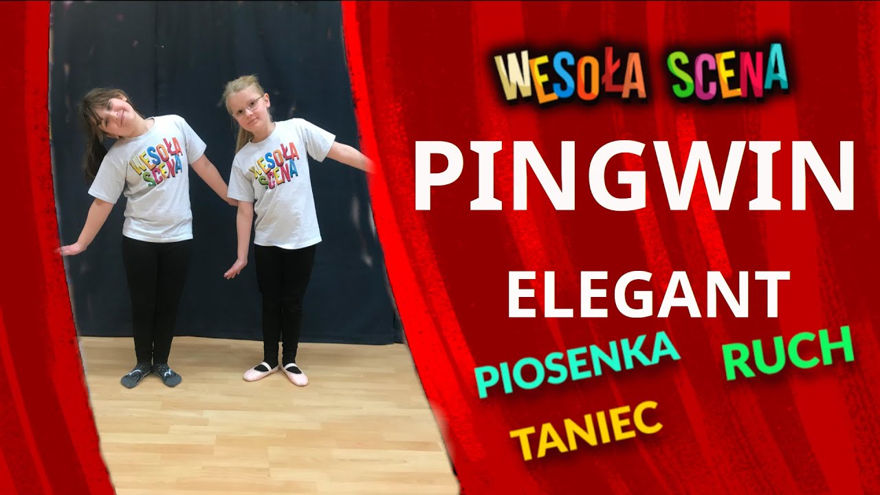 WESOŁA SCENA - PINGWIN ELEGANT - piosenka i zabawa ruchowa w jednym. PLIK dostępny 4 róznych tempach