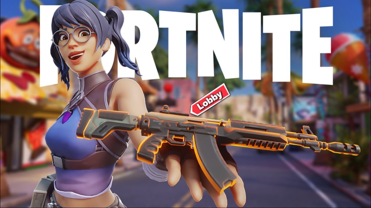 GANÉ en Fortnite usando SOLO el LOOT del LOBBY