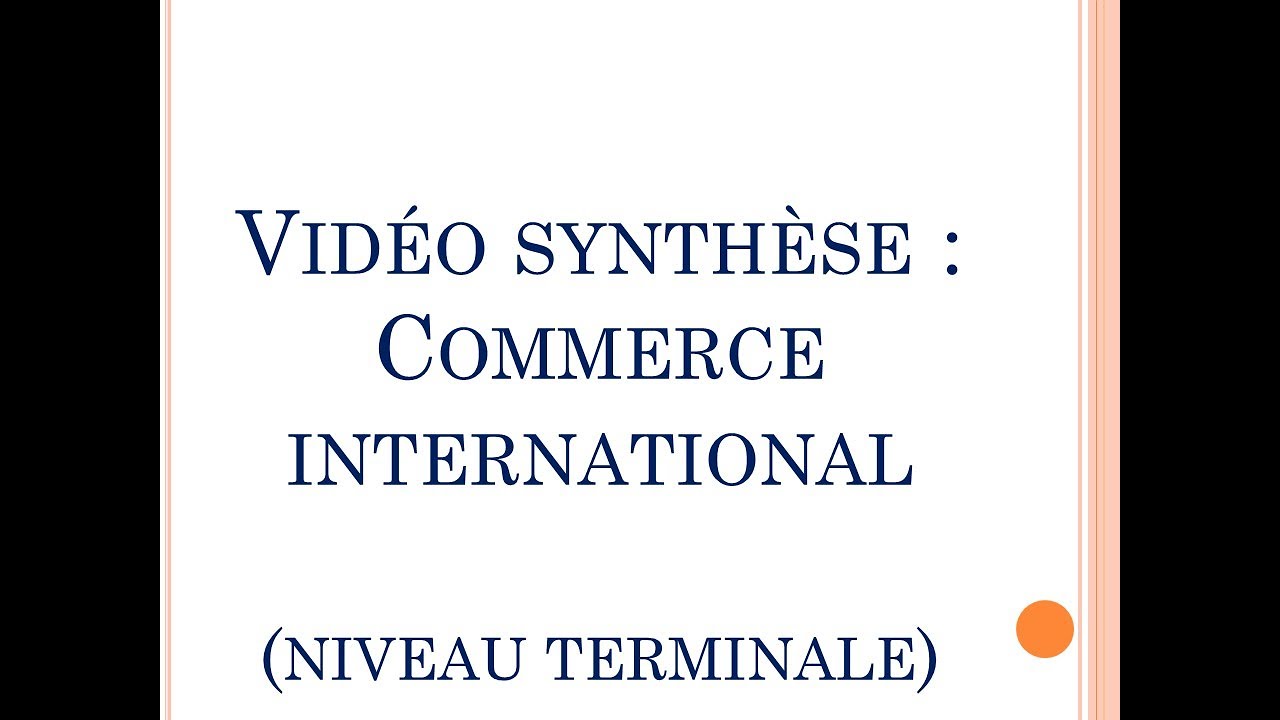 SES - Vidéo de synthèse du chapitre 