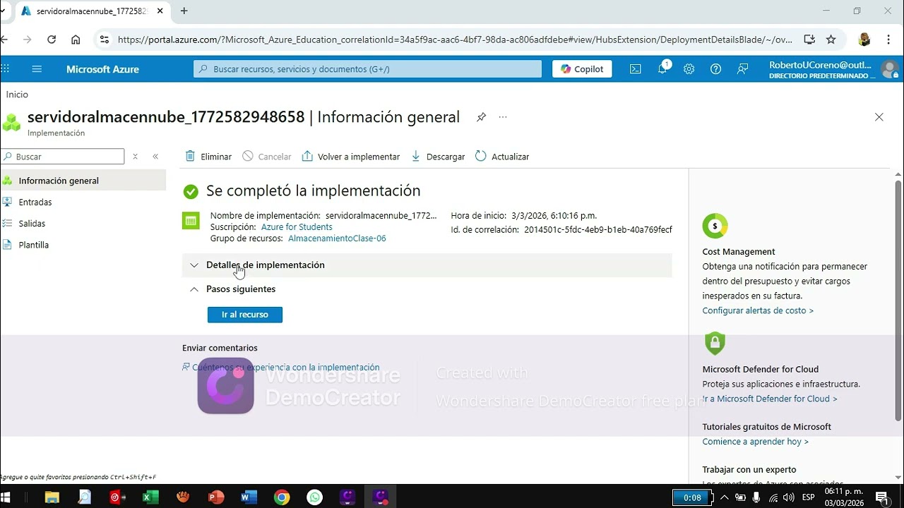 Actividad 6: Practica de Video - Creación de un servidor de archivos en la nube