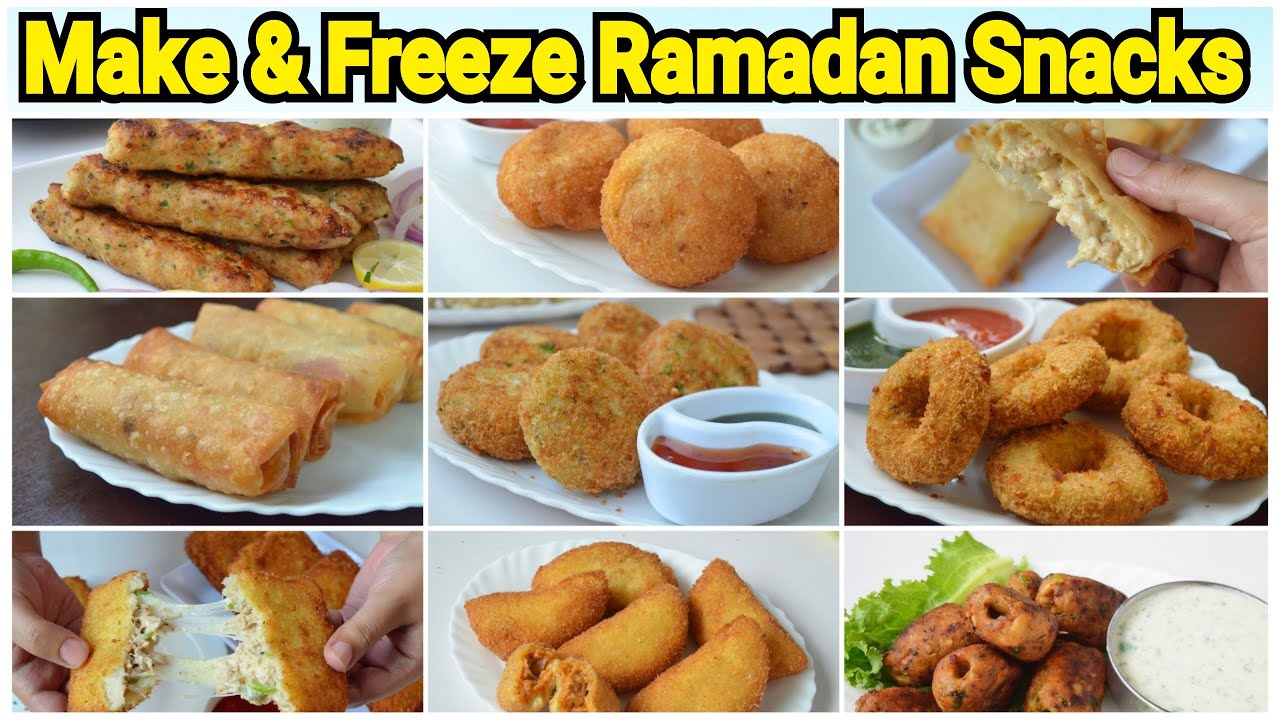 10 MAKE AND FREEZE IFTAR 2021 SNACKS by (YES I CAN COOK)