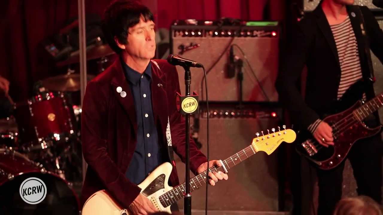 Johnny Marr performing 