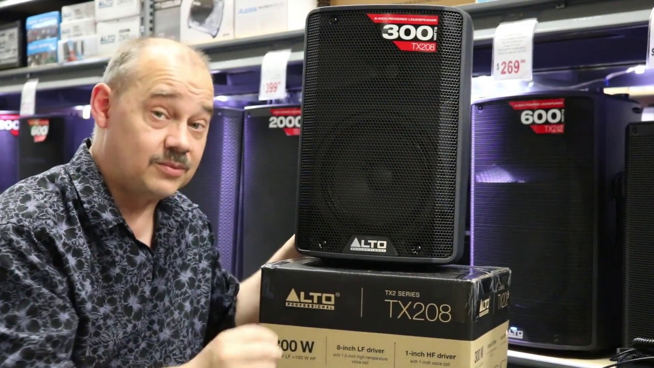 Alto TX208 Sound Test and review How loud is a 300 watt D Class power amp with an 8