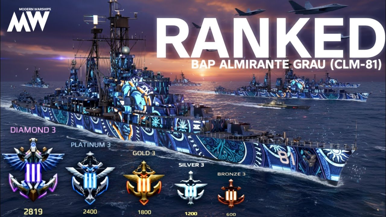 Modern Warships Rank Gameplay - with Almirante Grau #modernwarships 