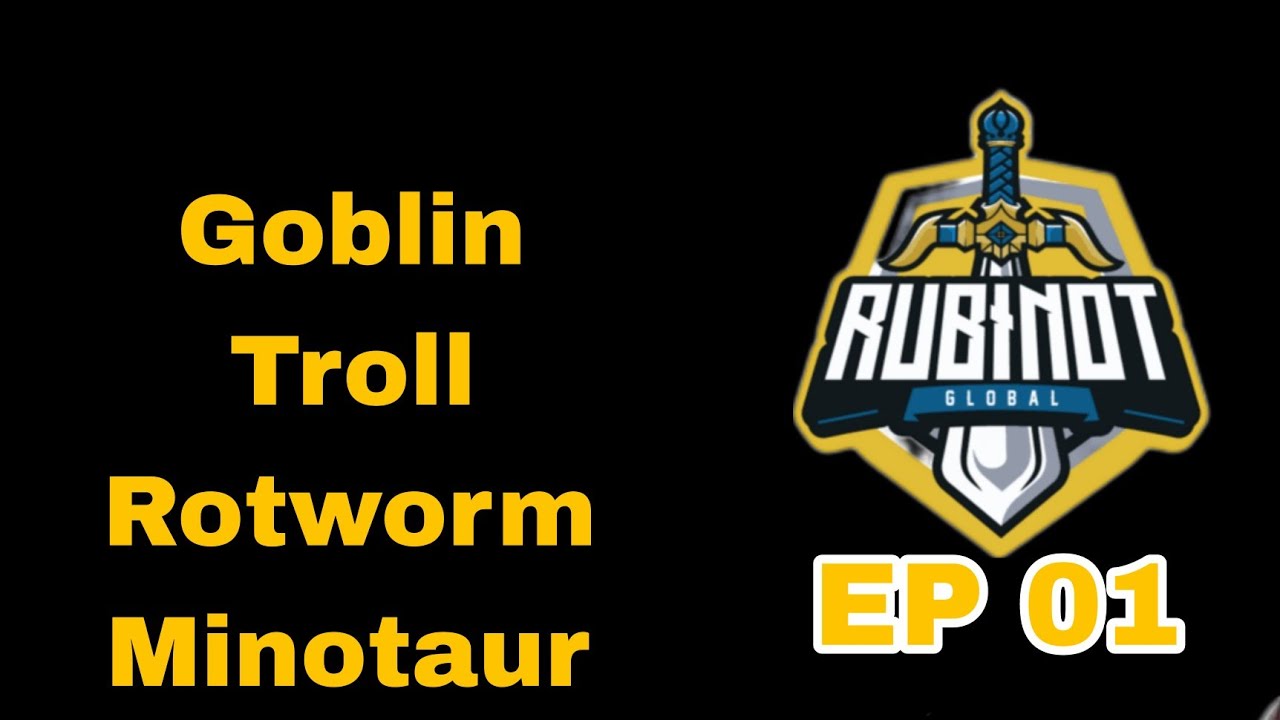 Tasks do Rubinot  - EP 01 (Goblin, Troll, Rotworm e Minotaur).